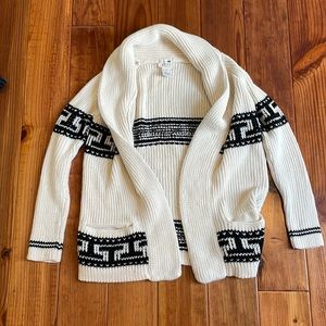 LA Hearts Cream Fair Isle Sweater - size Small